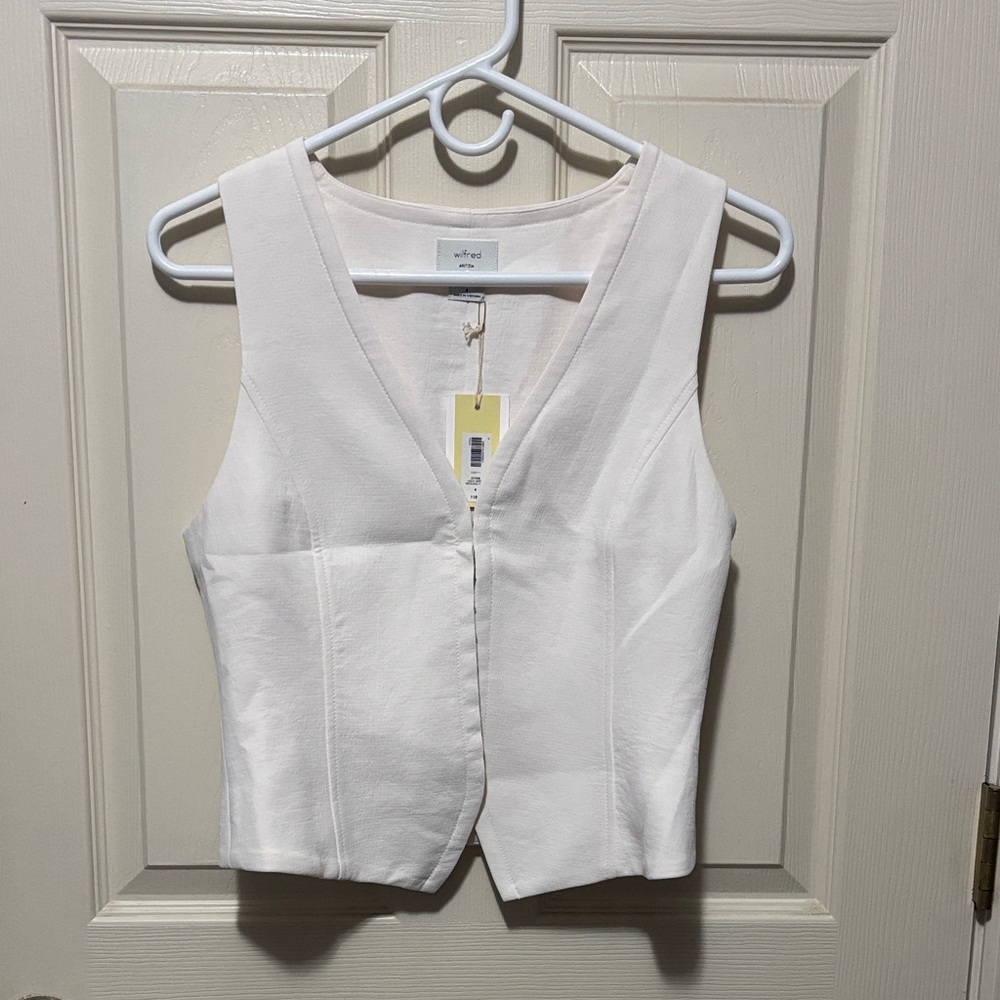 Wilfred Cream Sleeveless Blouse